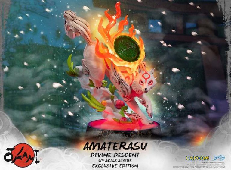 okami amaterasu pvc painted statue