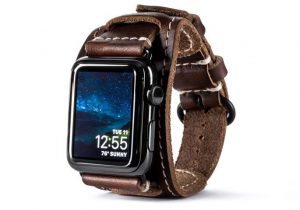Apple Watch and Leather Watch Band