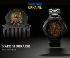 Hand Made Bog Oak Watch Set from Ukraine