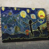 Rick And Morty Starry Night Wall Art